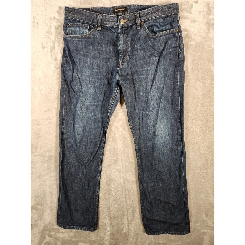 Banana Republic Jeans Mens 36x28 (Tag 36X30)Slim Straight Preppy Academia Casual